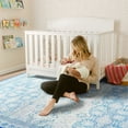 thumbnail image 2 of Balacho Elegant Vintage Boho Distressed Faux Wool Area Rug, 6' x 9', Blue, 2 of 8