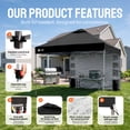 thumbnail image 5 of CROWN SHADES 10' x 10' One Push Pop Up Canopy Tent, Outdoor Shade with Built-in Side Pockets, Black, 5 of 8