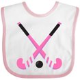 thumbnail image 3 of Inktastic Field Hockey Sticks Girls Baby Bib, 3 of 4