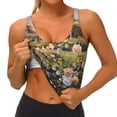thumbnail image 3 of Daiia American Flag Rose Garden Printed Women's Sports Bra, Breathable Activewear Bra with U-Back Design and Removable Pads, Comfortable and Supportive for Yoga, Workout-X-Large, 3 of 8