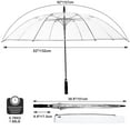 thumbnail image 5 of G4Free 62 Inch Clear Golf Umbrella Transparent Auto Open Large Stick Umbrella Oversized Windproof Waterproof with Sleeve for Women Men, 5 of 7