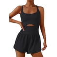 thumbnail image 5 of Womens Running Onesie Workout Rompers One Piece Outfits Exercise Jumpsuits Sleeveless Athletic Tennis Romper Gym Yoga Clothes, 5 of 5