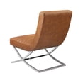 thumbnail image 6 of Art Leon Faux Leather Chair Upholstered Mid-Back Cognac, 6 of 7