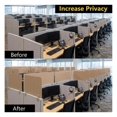 Stone Partition Screen PET Cubicle Privacy Panel, 18x42 Inch Office Desk Divider, Stone ...