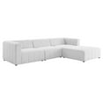 thumbnail image 2 of Modway Bartlett Upholstered Fabric 4-Piece Sectional Sofa in Ivory, 2 of 10