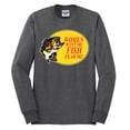 thumbnail image 2 of Women Want Me Fish Fear Me Fishing Mens Long Sleeve Shirt, Heather Black, Large, 2 of 3
