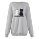 thumbnail image 3 of Sudadera De Mujer Con Capucha - Gato Blanco Y Negro, 3 of 5