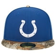thumbnail image 2 of Men's New Era Royal Indianapolis Colts Active Two-Tone Camo 59FIFTY Fitted Hat, 2 of 6