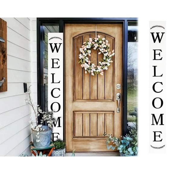72in All-Season Welcome Porch Sign - Interchangeable Farmhouse Decor