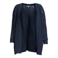 thumbnail image 4 of Terra & Sky Women's Plus Size Chenille Pointelle Cardigan Sweater, Lightweight, 4 of 4