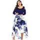 thumbnail image 1 of Vestido de fiesta de talla grande con cuello redondo y hombros descubiertos para mujer Fridja NMB2184, 1 of 4