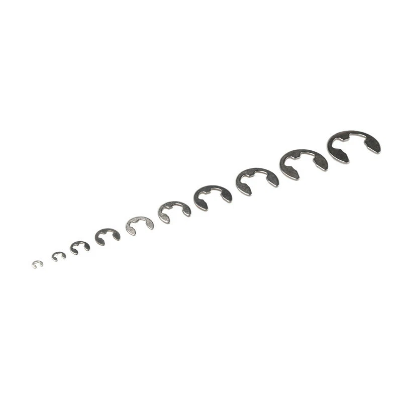 CIRCLE- 200X Stainless Steel E Clips C Circlip Kit Retaining Ring Assorted 1.5 - 10Mm