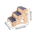 thumbnail image 3 of Wooden Pet Stairs for Small Dogs and Cats Non-Slip Carpet Steps for Sofa and High Bed Climbing Ladder for Senior Pets Mobility Support, 3 of 6