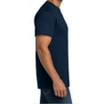 thumbnail image 3 of Hanes Essential-T Men T-Shirt, Short Sleeve Crew Neck, Classic Fit Cotton Tee, Athletic Navy, 5XL, 3 of 5
