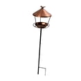 thumbnail image 3 of Comedero para pájaros con soporte, poste, estación de alimentación para pájaros, fácil instalación, cuenco de hierro, baño rústico para pájaros, comed bronce, 3 of 8