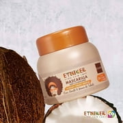 ETNIKER Afro-textured, Curly & Wavy hair Wash Kit: Styling Cream, Nourishing Shampoo, and Deep Conditioning Mask with Coconut, Shea Butter & Monoi Oil. Free S&S Mineral Oil, Parabens (3piece Set)