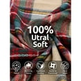 thumbnail image 5 of Women's Scarf Winter Thick Warm Super Soft Luxurious Feel Knit Large Plaid Scarf Unisex for Men and Women Oversized Wrap and Shawl Red, 5 of 6
