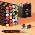 thumbnail image 2 of 24 Colors Double Tip Alcohol Art Markers, 12 PCS 24 colors Acrylic Paint Pens Markers，Dual Tip Drawing Pens Permanent Markers Gift for Kids Artist Adult Cards Drawing, Drawing Sketching, 2 of 6