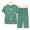 Green, variant on Aueoeo Womens Pajama Sets Two Piece Sleep Shirt Short Sleeve Crew Neck Print Pjs Set Tops with Capris Pants Sleepwear Green XX-Large