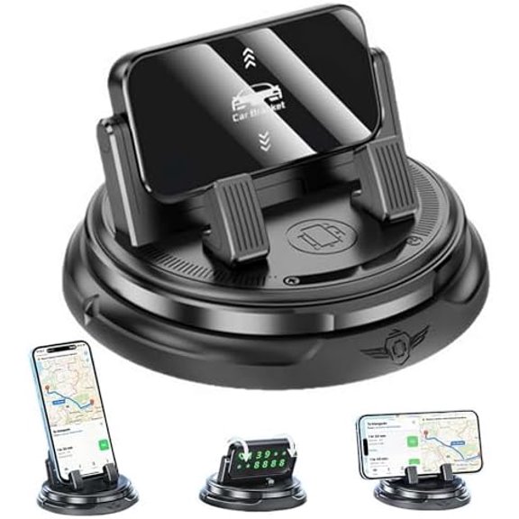 Car Phone Holder, Dashboard Mount with Parking Number Plate
