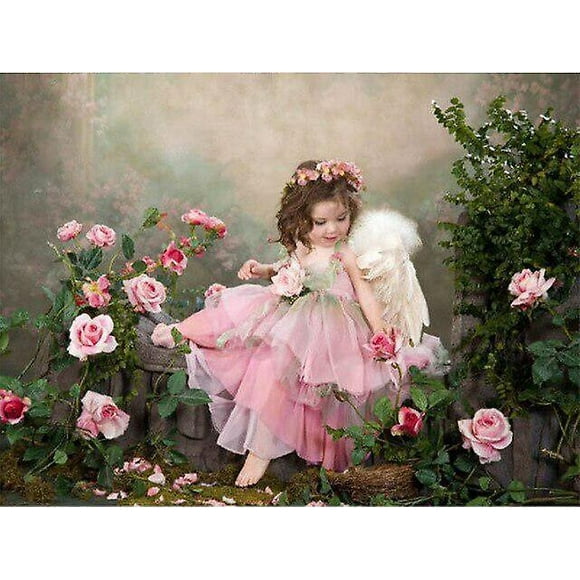 Dww-30 X 40 Cm ,fille Avec Des Ailes Diamond Painting Broderie Diamant Peinture Canevas 5d Tableau Enfant Adulte Strass Lot Puzzle Dessin Decoration