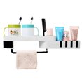 thumbnail image 1 of Matsuzay Estante de esquina para ducha, soporte para estante de ducha para champú y baño, estante de almacenamiento sin perforaciones para Juegos de accesorios de baño blanco negro, 1 of 6