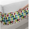thumbnail image 2 of Colorful Bed Skirt, Abstract Pattern with Hand-drawn Shapes and Elements Hipster Doodle Artwork Print, Elastic Bedskirt Dust Ruffle Wrap Around for Bedding Decor, 4 Sizes, Multicolor, by Ambesonne, 2 of 2