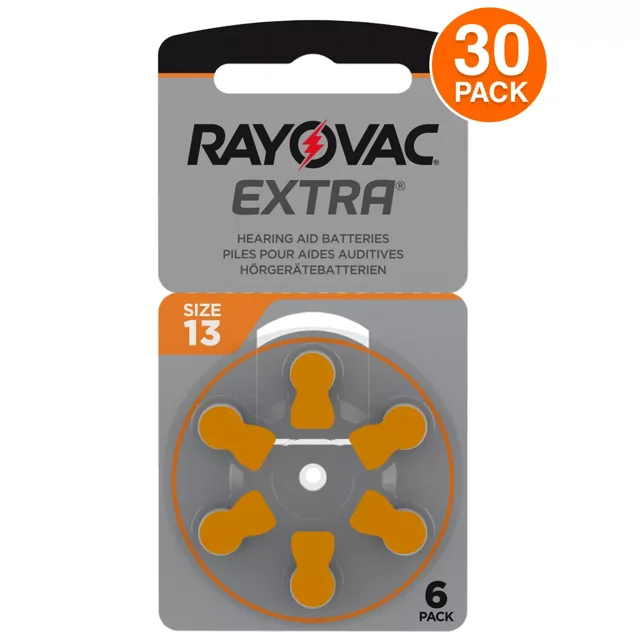 Rayovac Extra Size 13 Hearing Aid Batteries (30 Pack)