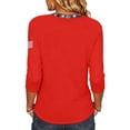 thumbnail image 5 of Fabrcox S-5XL 1776-2026 USA 250th Anniversary Shirt Flag Print 3/4 Sleeve Women 4th of July Shirt We the People Celebration Freedom Funny Patriotic Shirts for Women, 5 of 5