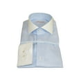 thumbnail image 5 of Mens 100% Italian Cotton Shirt High Quality Non Iron SORRENTO Turkey 4442 Blue, 5 of 8