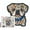 Color box version, variant on Artisan Wood-Grain Mosaic: Mysterious Whimsical Pug Dog Illustration, Hand-Crafted Wooden Puzzle with Hidden Animal Fragments for Mindful Afternoons, Small Art Display