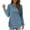 Blue, variant on DondPO Womens Tunic Tops,Womens Sweatshirt Crewneck Long Sleeve Shirts High Low Tops Curved Hem Women Sweatshirts No Hood,Womens Fall Tops,Tops for Women Trendy Red XL
