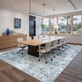 thumbnail image 3 of Roxstand Washable Rugs 10x14, Abstract Distressed Area Rugs for Living Room, Non Slip Accent Bedroom Rug (10'x14', Blue), 3 of 11