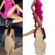 thumbnail image 2 of Womens Summer Parties Dress Insgrams Style Gauzes Round Neck Sleeveless Flower Streamers Outfits Bodycon Dresses rose Red L, 2 of 4