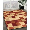 thumbnail image 2 of Ahgly Company Indoor Square Abstract Red Abstract Area Rugs, 5' Square, 2 of 6