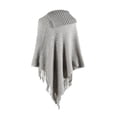 thumbnail image 3 of Hontri Scarf Shawl on Sale, Women's Autumn and Winter Solid Color Knitted Tassel Warm Belt Button Half Open Collar Shawl Shawl Wraps for Women, 3 of 3