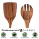 thumbnail image 3 of Utensilios de cocina de madera de teca para cocinar, utensilios de cocina naturales y saludables antiadherentes, juego de 2 piezas, 3 of 5