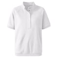 thumbnail image 5 of Likimi Womens Sweatshirt Button Down Short Sleeve Solid Color Stand Collar Sweatshirt For Women Everyday Wear Comfortable Pullover Tops Size Xl, 5 of 5