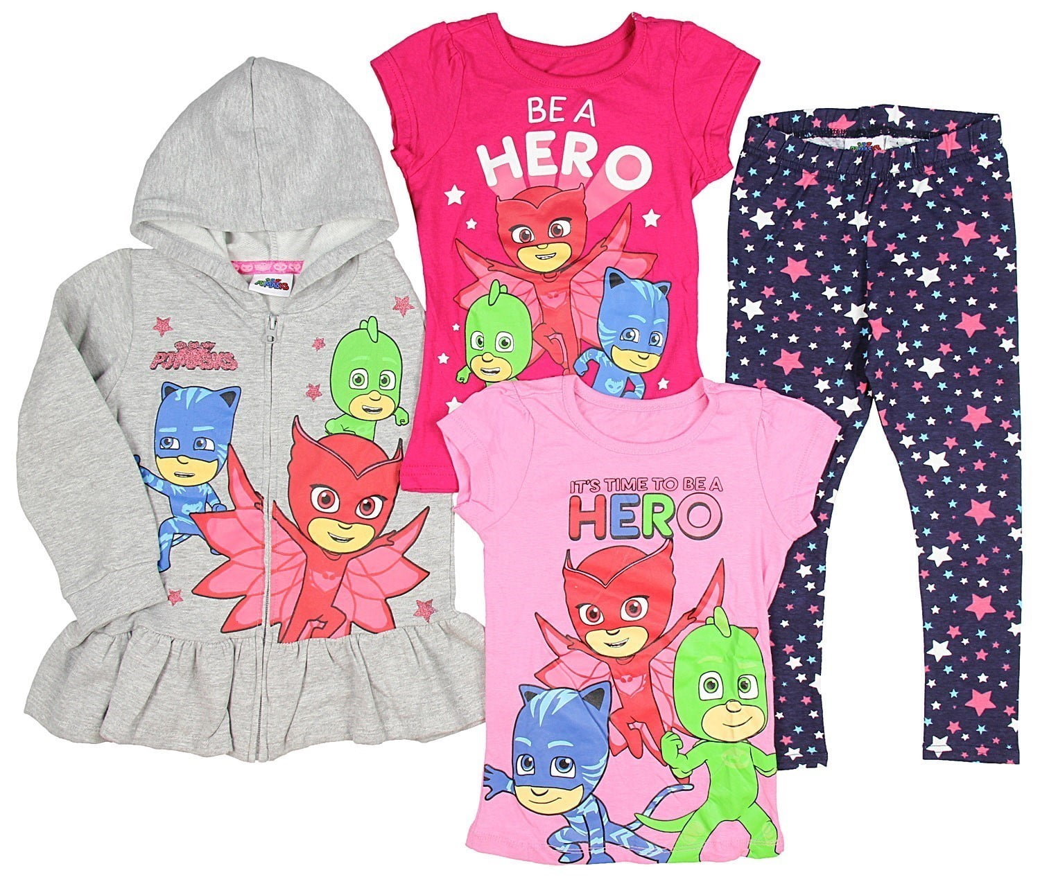 PJ Masks Pj Masks Little Girls' Hoodie, 2 Pack T