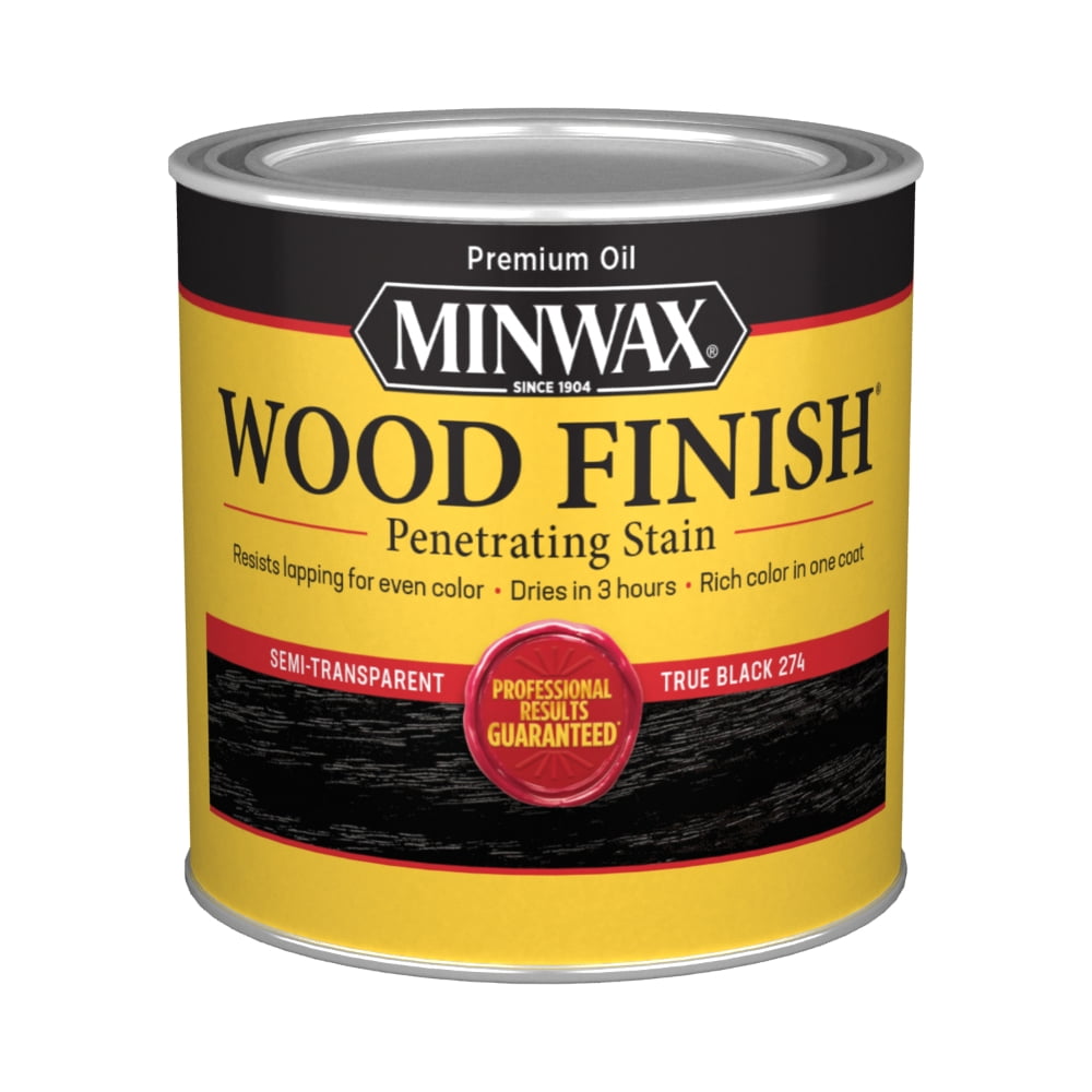 Minwax Wood Finish, True Black, 1/2 Pint