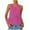 Hot Pink, variant on Women's Tank Tops Casual Crew Neck Bow Knot Front Sleeveless Babydoll Cotton Linen Tops Trendy Summer Blouses