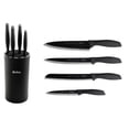 thumbnail image 1 of Juego Set 4 cuchillos HUDSON Inox Antiadherente Negros Holder, 1 of 4