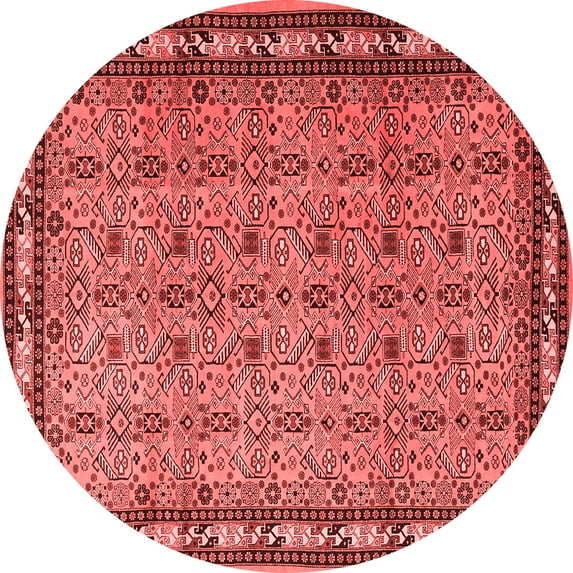 Ahgly Company Indoor Round Persian Red Traditional Area Rugs, 7' Round