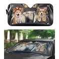 thumbnail image 4 of Foldable Corgi Dogs Windshield Sunshade Car Interior Accessory, 4 of 6