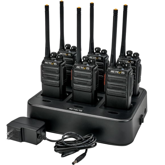 Radios Walkie Talkies Retevis H-777S de largo alcance y 2 vías (paquete de 6)