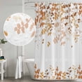thumbnail image 4 of Yellow Leaves Shower Curtain Set - 72" x 78" Washable Bathtub Curtain with 12 Hooks, Summer Botanical Waterproof Fabric Stall Shower Curtains for Bathroom/Bathtub Décor, 4 of 6