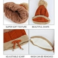 thumbnail image 3 of Winter Hat For Women 3pcs Knitted Beanie Hat Scarf Set Warm Hat, 3 of 4