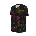thumbnail image 6 of Fotbe Butterfly Baseball Jersey Shirt for Men and Women, Casual Short Sleeves Button Down T-Shirt-Medium, 6 of 9