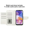 thumbnail image 2 of Elegant PU Leather Wallet Case for Samsung Galaxy A33 5G with Wrist Strap, Women Girls Shockproof Kickstand Magnetic Closure Card Slots Rugged Phone Case Cover for Samsung Galaxy A33 5G, White, 2 of 7
