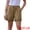 Khaki, variant on DARING DIVA Women's Summer Lace Trim Beach Cover Up Shorts with Pockets X-Small White